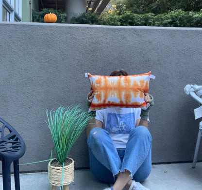 Orange La Jolla Lumbar Pillow