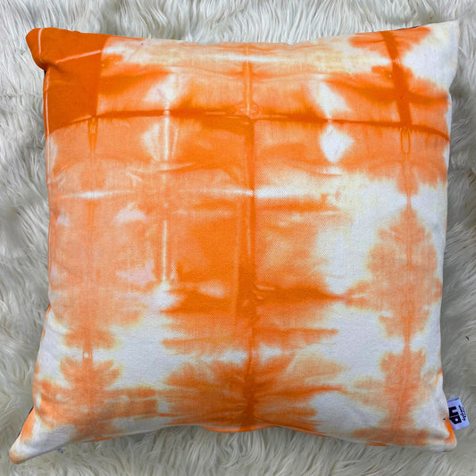 Orange La Jolla Hand Dyed Denim Pillow & Insert